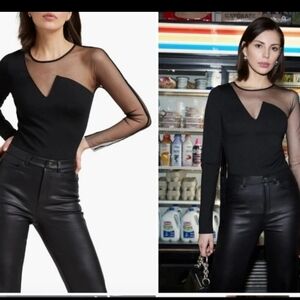 Marcella Nolita black mesh Top XS